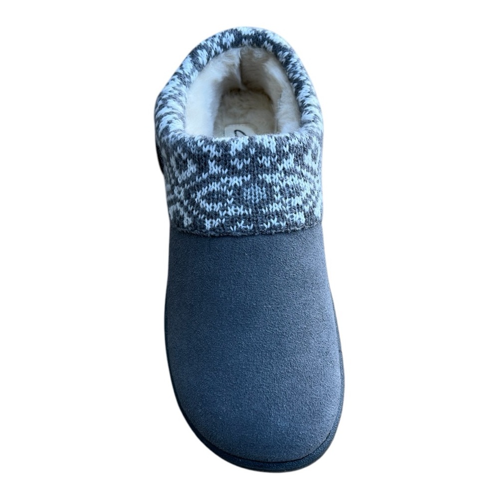 Clark’s Fairisle Clog Genuine Suede Women’s Size 7 Grey - Picture 3 of 5